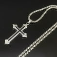 thumbnail image 3 of Simple Fashion 14K White Gold Cross Pendant Necklace, 3 of 8