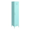 thumbnail image 3 of Novogratz Cache 1-Door Tall Single Metal Locker Style Storage Cabinet, Mint, 3 of 15
