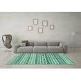 thumbnail image 3 of Ahgly Company Indoor Rectangle Solid Light Blue Modern Area Rugs, 7' x 10', 3 of 4