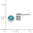 thumbnail image 2 of White Sterling Silver Earring Stud Women'S Sky Blue Topaz 7 mm, 2 of 2