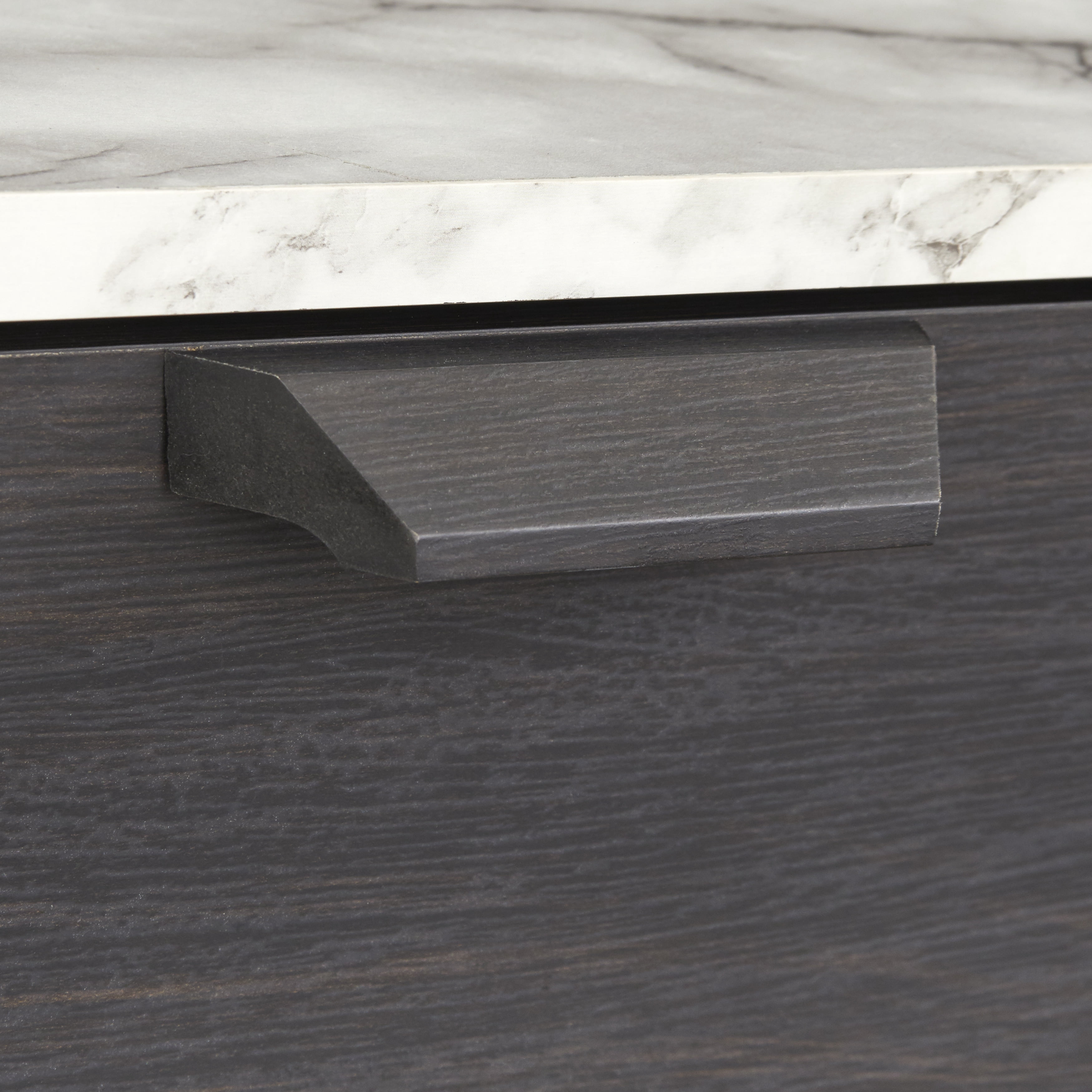 TMS Keely Night Stand, Charcoal Gray and White