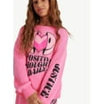 thumbnail image 4 of Justice Girls Long Sleeve Fleece Crewneck Sweatshirt, Sizes XS-XLP, 4 of 6