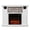 White, variant on LIVILAND 48" Magnesium Oxide Freestanding Electric Fireplace - Brown