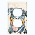 thumbnail image 2 of Metal Light Switch Plate Cover Cute Rottweiler Aviator Outfit Beige DOG020, 2 of 13