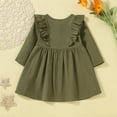 thumbnail image 4 of Vedolay Maxi Dress Elegant Girls' Special Occasion Dress Princess Dresses,Army Green 18-24 Months, 4 of 5