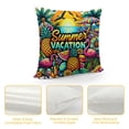 thumbnail image 4 of YANMS Throw Pillow Covers Pineapple Cocktail Coconut with Lime Hibiscus Flowers and Palm Leaves Horizontal Banner for Living Room Bedroom Sofa White, 4 of 5