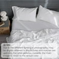 thumbnail image 5 of Simple&Opulence Linen Sheet Set-Linen Cotton Blend Bedding set-4 Pieces(1 Flat Sheet,1 Fitted Sheet&2Pillowcase)-Soild Color Collection,Soft & Cozy,Cooling Bedding- King Size, White, 5 of 9