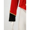 thumbnail image 6 of Yruioon Kids Circus Ringmaster Costume Stand Collar Tassel Jacket Coat Red Drummer Cosplay Costume Red 16, 6 of 7