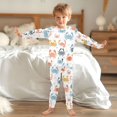 thumbnail image 6 of Dailycode Cotton Pajama Set Snug Fit Long Sleeve Top and Pants for 18M-8Y Cute Colorful Crabs, 6 of 7
