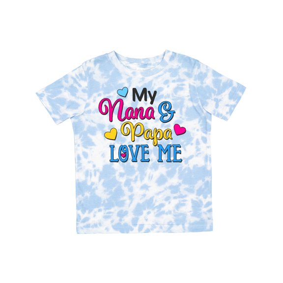 Inktastic My Nana and Papa Love Me with Hearts Boys or Girls Toddler T-Shirt