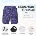 thumbnail image 3 of Fotbe Lavender Flowers Men’s Swim Trunks Quick Dry Swim Shorts Board Shorts with Mesh Lining-Medium, 3 of 9