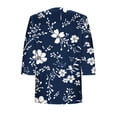 thumbnail image 7 of Nfurl 3/4 Sleeve Cardigans for Women Lightweight Trendy Floral Prints Open Front Thin Cardigan Casual Cover ups Navy,XL, 7 of 7