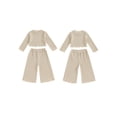 thumbnail image 2 of Raccmtaty Kid Girls Pants Set, Long Sleeve Crew Neck T-shirt with Pants Clothing Set Fall Outfit, 2 of 8