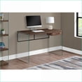 thumbnail image 4 of Desks, Modern 48" Computer Desk with Storage Drawer, Clear Tempered Glass Top | Brown | Particle Board, 4 of 5