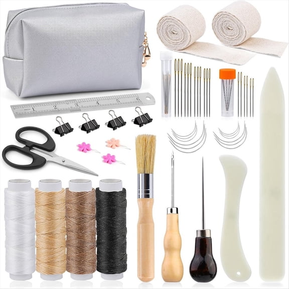 53 Pcs Bookbinding Kit, Book-Binding Kit for Beginners, BookBinding Materials, BookBinding Tools with Bone Folder,1 * Book Making Kit