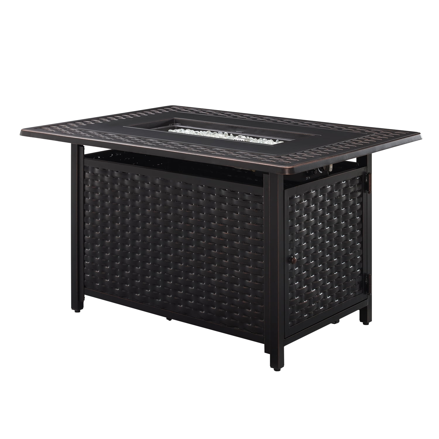 Fire Sense Albany Rectangle Aluminum Propane Fire Pit
