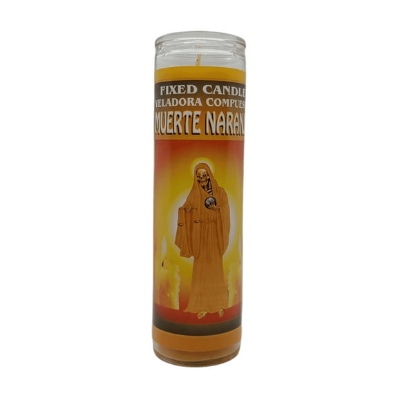 Santa Muerte Naranja Fixed Candle