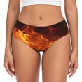 thumbnail image 1 of Fotbe Fiery Orange Flames Energy Calzones Estampados para Mujer – Ropa Interior de Algodón, Cómoda, Suave y Elástica-XX-Large, 1 of 6