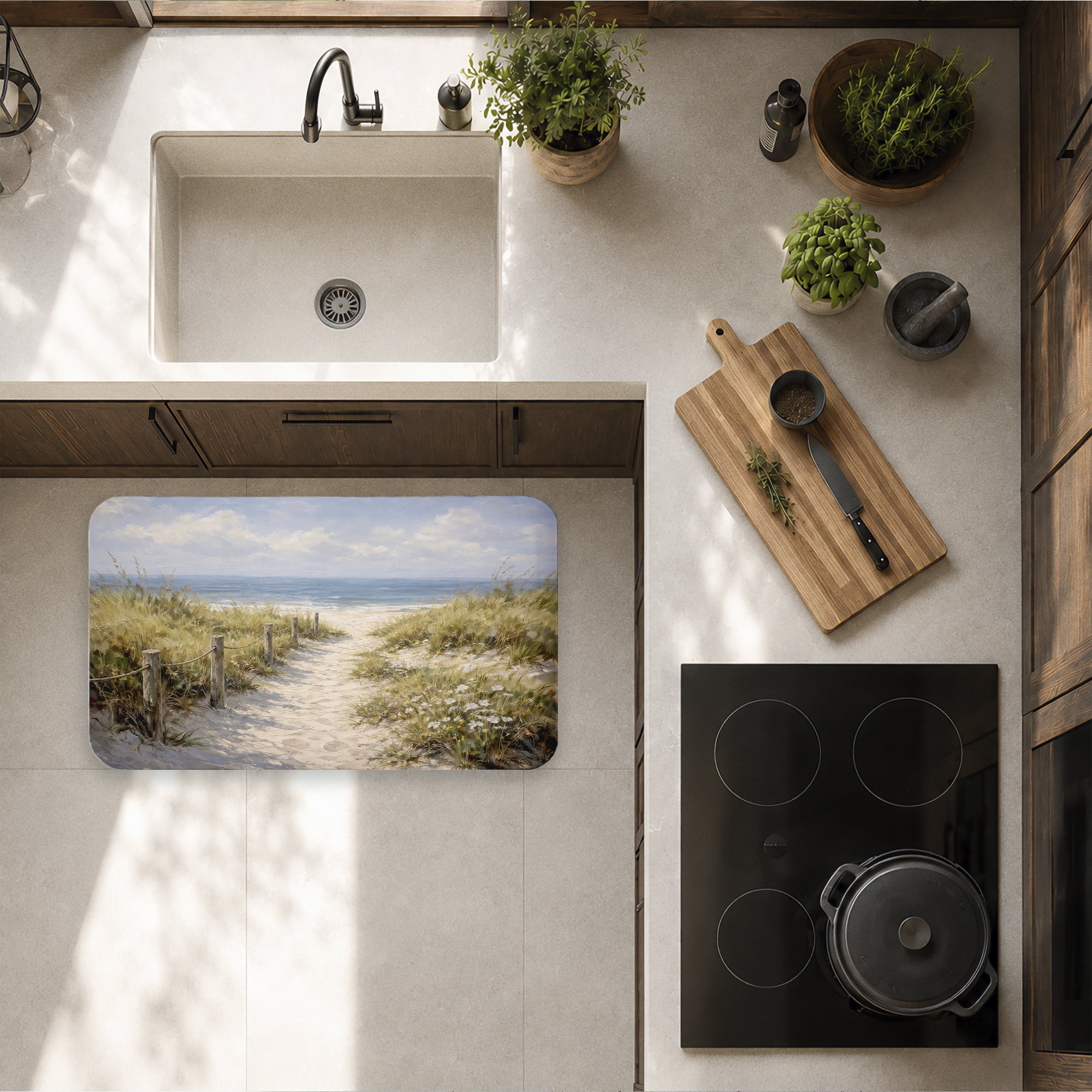 Stupell Industries Sandy Beach Pathway Printed Anti-Fatigue Floor Mat, design by Ziwei Li