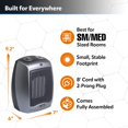 thumbnail image 5 of Lasko 754201 - Calentador eléctrico de cerámica portátil pequeño de 1500 W con interruptor de seguridad de vuelco, protección contra sobrecalentamiento, termostato y cable extra largo de 8 pies para i, 5 of 5