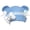 Blue, variant on Punk Wing Head Wrap Thicken Knit Bear Hat for Climbing Skiing Sports Headwear Blue Bear Hat Oversized Headwear