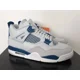thumbnail image 1 of Ni - ke Size 11 Mens Ni - ke Air Jordan 4 Retro Sneakers Military Blue 2024 FV5029-141, 1 of 5