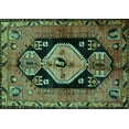 thumbnail image 1 of Ahgly Company Machine Washable Indoor Rectangle Persian Turquoise Blue Traditional Area Rugs, 2' x 4', 1 of 4