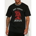 thumbnail image 6 of Men's "Jesus Is Calling" Graphic T-Shirt - Black Faith-Inspired Summer Tee with Bold Red Print, Casual Round Neck, Machine Washable Polyester Fabric, Casual Wear | Round Neck Tee | Regular Fit Shirt, 6 of 10