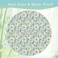 thumbnail image 3 of White Daisy 60 inch Round Tablecloth,Watercolor Floral Circle Table Cover Stain Resistance Water Repellent Wrinkle-Free Table Cloth for Home Kitchen Dining Party Patio Indoor Outdoor, 3 of 6