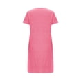 thumbnail image 5 of Nightgowns for Women Plus Size Short Sleeve Love Print Sleepshirts Elegant Cozy Crewneck Dress Casual Womens Sleepwear Hot Pink M, 5 of 6