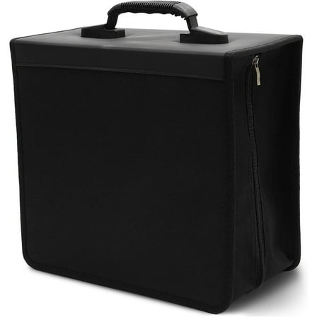 400 Disc Capacity CD DVD Storage Holder, Portable DVD Binder Booklet Carrying Case for Car, Home and Office, Black