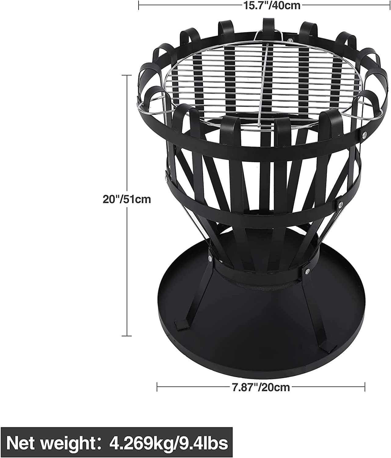 Self feeding online fire rack