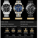 thumbnail image 3 of Reloj Con Fechador Correa Metálica Hombre Negro Malubero  material de la carcasa metalico, 3 of 3