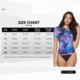 thumbnail image 2 of KLL Women 's Crew Neck Bodysuit Jumpsuits Book Glowing Mushrooms Print Short onesies Stretch T Shirts, 2 of 5