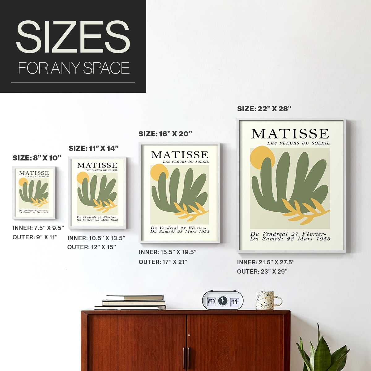 Matisse CCLXXVIII in Solid Wood 8 x 10 Framed Print