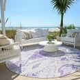 thumbnail image 6 of Addison Rugs Chantille Indoor/Outdoor Transitional Moroccan Purple Washable Round Rug, 8' x 8', 6 of 6