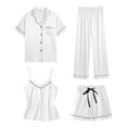 thumbnail image 1 of 2025 Ensembles de Pyjama pour Femmes Ensemble de Vêtements d'Intérieur pour Femmes Vêtements de Nuit pour Femmes Pyjamas à Bretelles Fins Quatre Pyjamas d'Été pour Femmes, 1 of 3