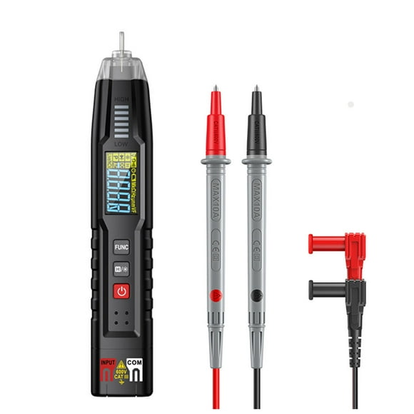 Voltage Tester Smart Convenient Multimeter Digital Multifunctional Lightness Wearable Wide Application Detector Rotation Wire Checker