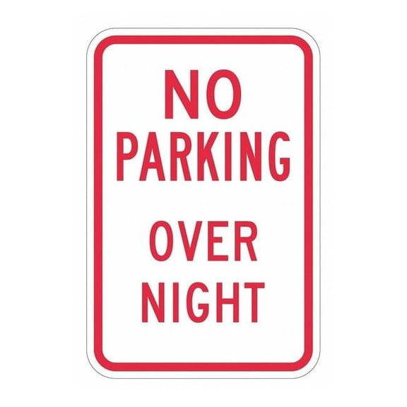 Lyle No Overnight Parking Sign,18" x 12, T1-3018-EG_12x18 T1-3018-EG_12x18