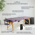 thumbnail image 4 of CAPHAUS Premium Memory Foam Massage Table, 84 Inch Foldable & Portable Massage Bed, Height Adjustable Spa Bed, Facial Cradle Salon Bed with High Quality Wooden Legs & Carry Case, 28 Inch Wide, Purple, 4 of 8