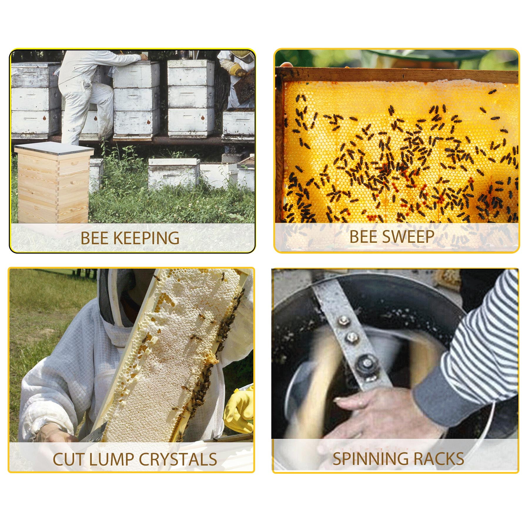 2-Layer 20-Frame Langstroth Hive Frame/Bee Hive Frame/Beehive Frames w/ Metal Roof for Beekeeping