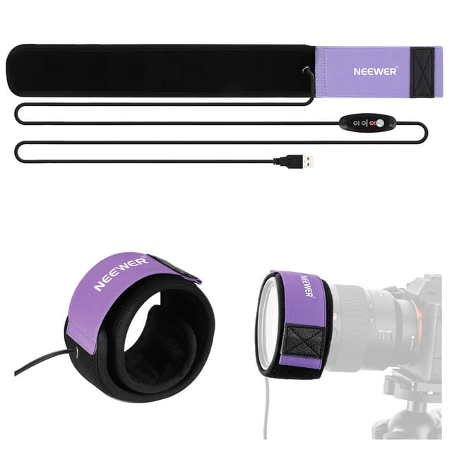 Calentador de lente USB Neewer HW-28 para cámara réflex digital con lente telescópica