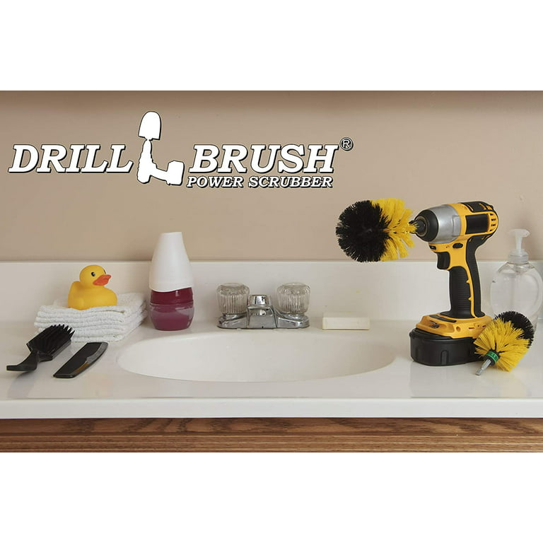 Bathroom Soap Scum Removal Power Brush Kit Small and Medium Rotary