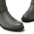 thumbnail image 6 of Dream Pairs Women's Riding Pirate & Motorcycle Buckle Knee High Boots: Comfortable Low Chunky Heel Flat Design, 6 of 7