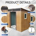 thumbnail image 5 of CarButler 6x5ft Metal Outdoor Storage Shed with Window and Transparent plate,Lockable Sliding Doors for Garden Backyard Patio Coffee, 5 of 7