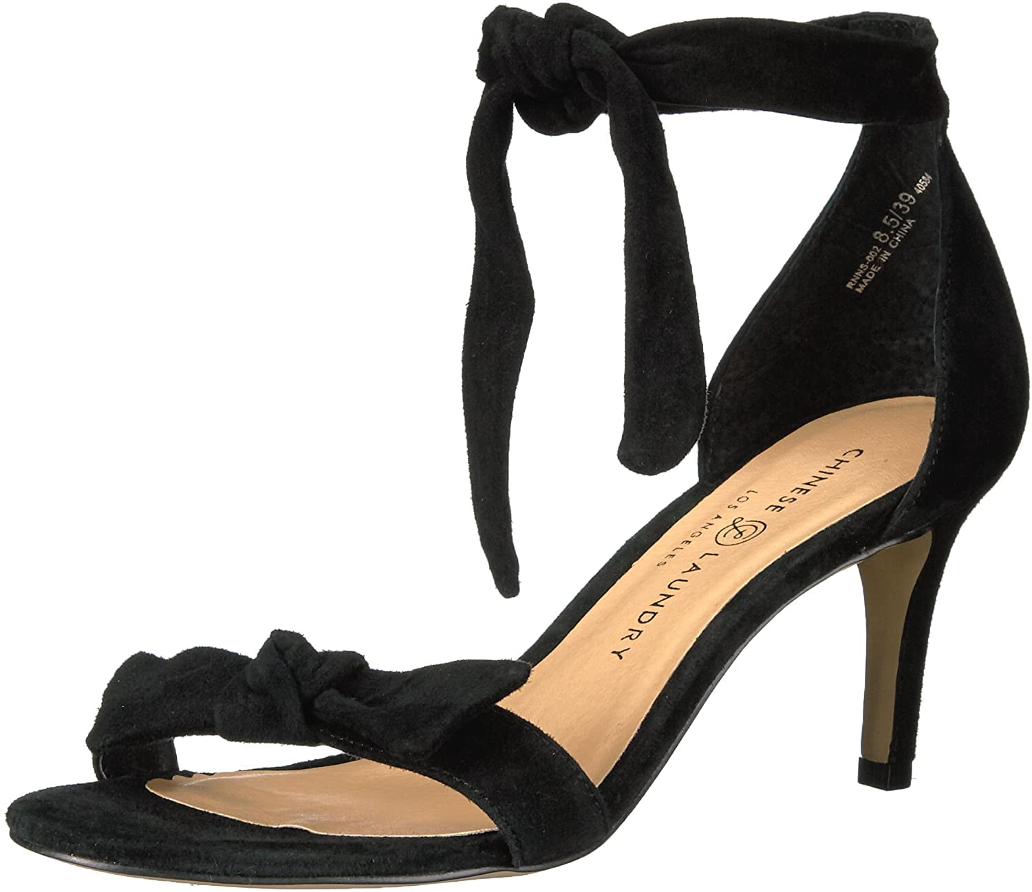 Rhonda Dress Sandal, Black Suede, 8 