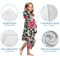 thumbnail image 7 of Pioneer Flower Floral Print Pattern Hooded Bath Towel，50"x30" for Ages 3 To 12 Kids, Quick Dry Lightweight Soft Microfiber Hood Beach Towel Cover Up for Kids, 7 of 7