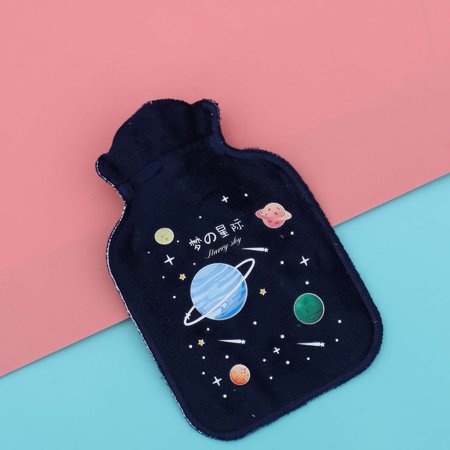 PWFE Hot Water Bottle With Cartoon Plush Cover Warm Relaxing Safe Heat Hot Water Bag(CR8)