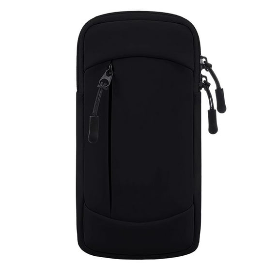 Running Armband Phone Holder - Water Resistant Sports Arm Band - Universal Fit for iPhone and Android Phones ( Black )