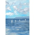 thumbnail image 3 of Meneely, Dan 18x24 Black Modern Framed Museum Art Print Titled - Boats and Waves II, 3 of 5